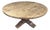 Large Round Bleached Oak Farmhouse Dining Table, 1925 For Sale