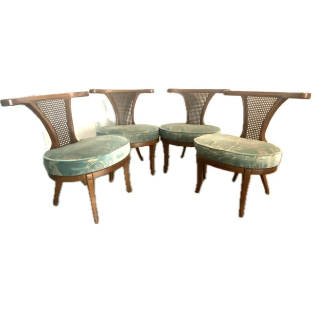 Mid-Century Modern Mid-Century Modern MCM Chairs Attributed to William Billy Haines - Set of Four For Sale - Image 3 of 10