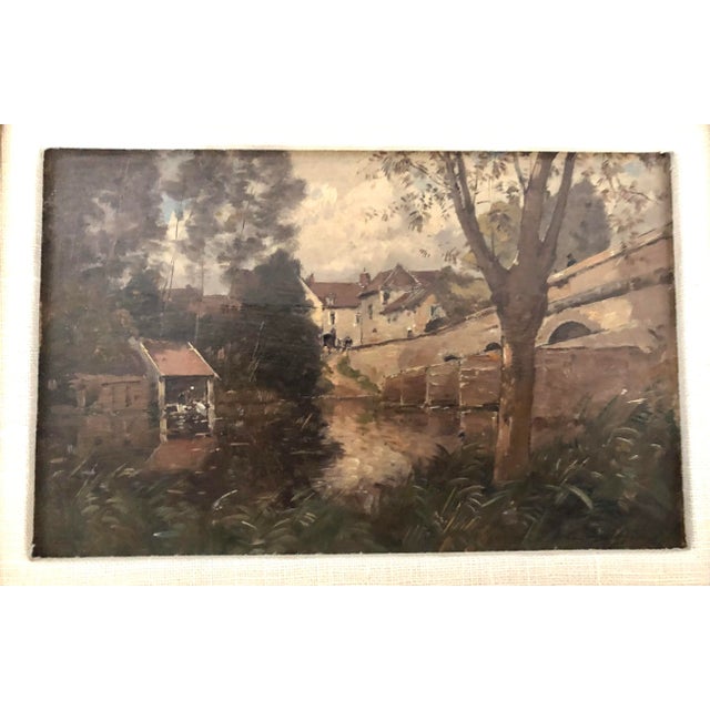 Petite Pair of European Country Landscapes by French Artist Paul Emile Lecompte (1877-1950) For Sale In Charleston - Image 6 of 9