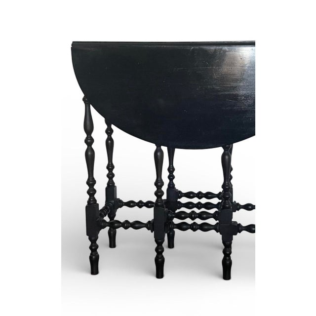 1950s Antique Drop Leaf Table For Sale - Image 5 of 6