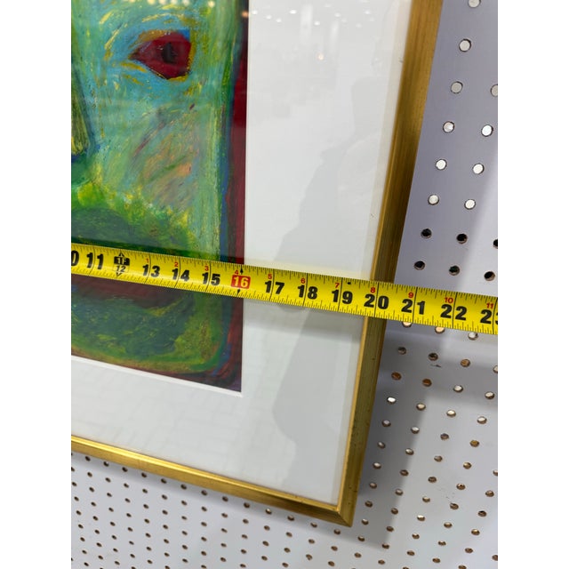 French Pastel by Artist Nobuo Signed Original 1950s For Sale In Atlanta - Image 6 of 7