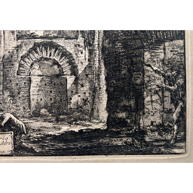 Giovanni Battista Piranesi, Ruins of a Gallery of Statues in Hadrian's Villa at Tivoli, 1770, Etching For Sale - Image 4 of 11