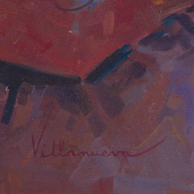 Antonio Villanueva, Moroccan Market Scene, Oil on Board For Sale - Image 5 of 6