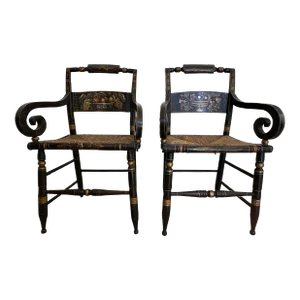 Vintage Hitchcock Arm Chairs - Set of 2