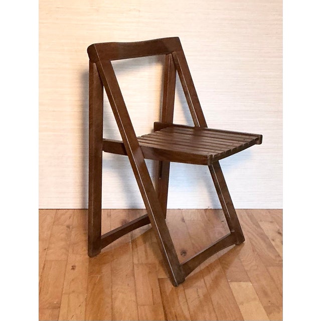 1966 Vintage Aldo Jacober Trieste Slatted Wood Folding Chairs - Set of 2 For Sale - Image 10 of 12