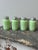 Vintage Jeanette Glass Jadeite Shakers, Set of Four, Circa 1950s For Sale - Image 10 of 14