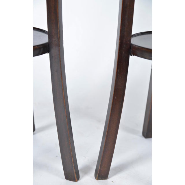 Antique English Mahogany Birch Wood Plant Stands, 1900s, Set of 2 For Sale - Image 12 of 14