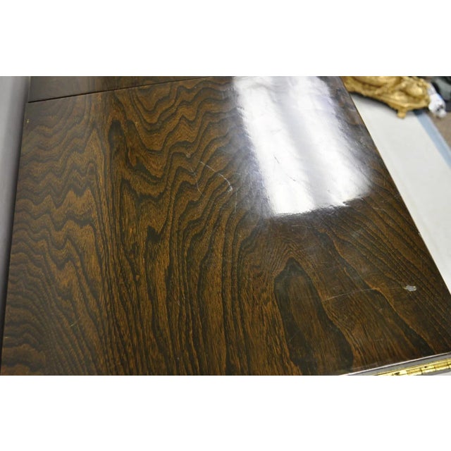 Brown Vintage Korean Carved Wood Marble Top Asian Chinese Liquor Cabinet Dry Bar For Sale - Image 8 of 12