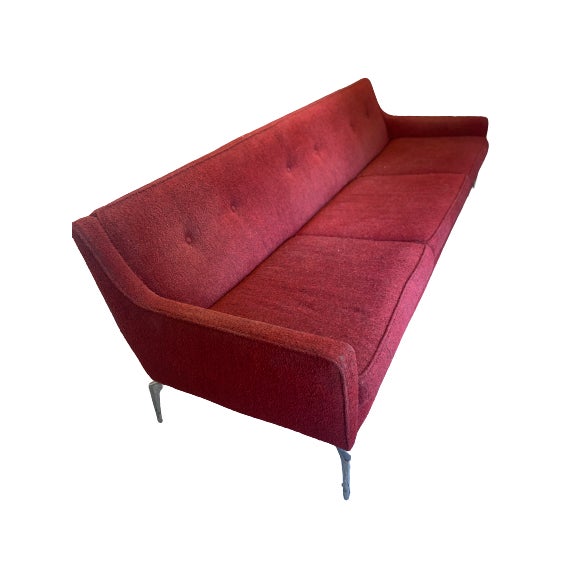 In the spirit of Folke Ohlsson for Dux, this full length (3 seat cushions), sofa i is a showstopper. Featuring crisp...