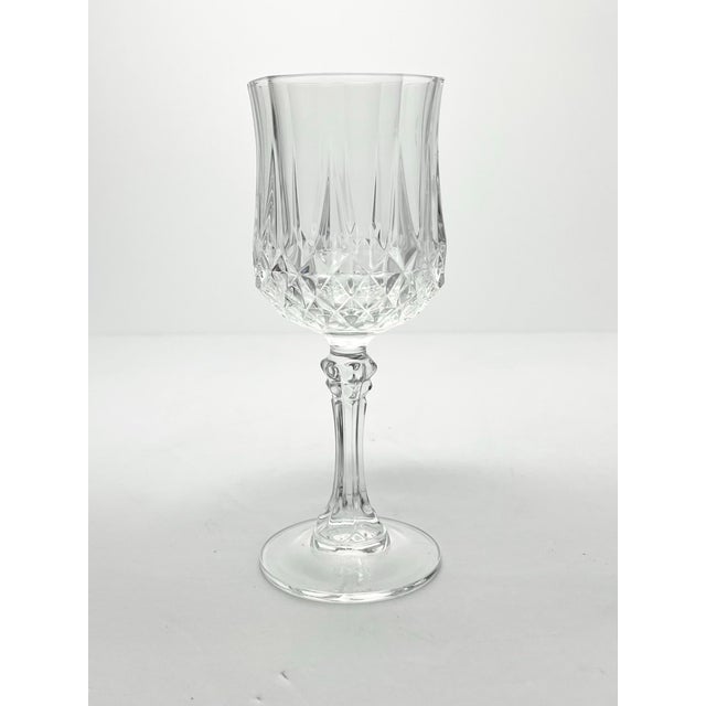Cristal d' Arques Cristal D’Arques “Longchamp” Set of 8 Crystal Wine Glasses For Sale - Image 4 of 7