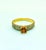 Bochic "Capri" Vintage Cognac Sapphire & Diamond Ring Set 18K Gold & Silver For Sale - Image 13 of 18