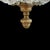 1920s Antique French Brass & Cut Crystal 3-Light Chandelier C1920 For Sale - Image 5 of 9