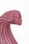Vintage Pink Ceramic Woman Bust Sculpture – Art Nouveau Style Flowing Hair Figure – Modern Feminine Decor For Sale - Image 4 of 6