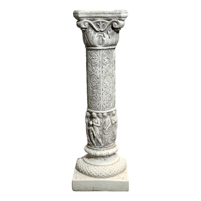 Antique-Style Sculptural Pedestal Column For Sale