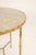 Pedestal Table with Bamboo-Style Gold Metal Base and Gray Marble Top For Sale - Image 6 of 7
