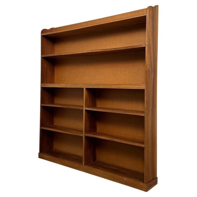 Large Antique Walnut Open Bookcase, 1900s For Sale - Image 4 of 10