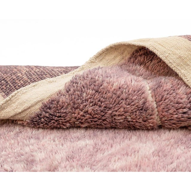 Pink Hand-Knotted Wool Rug by Azele Studio For Sale - Image 8 of 12