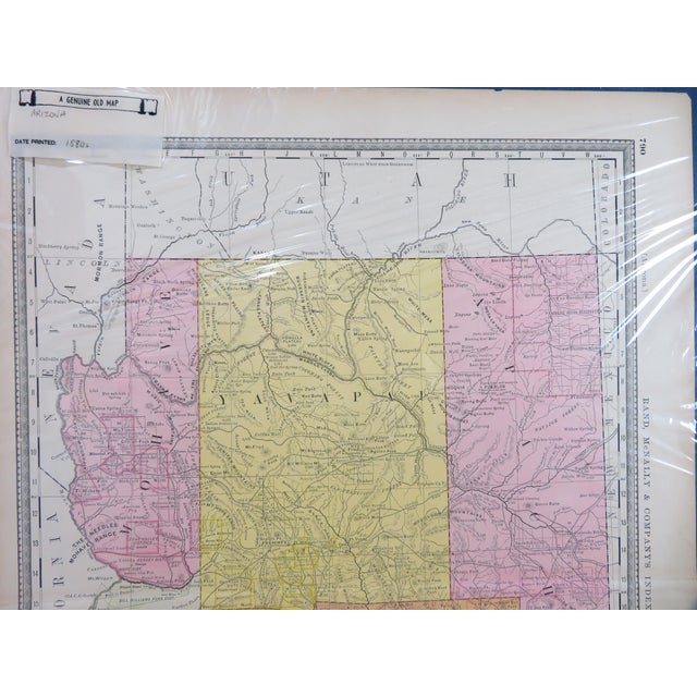 Antique 19th Century Map Lot of 4 ~ Arizona, Louisiana, New York ~ Pre-Statehood For Sale - Image 4 of 14