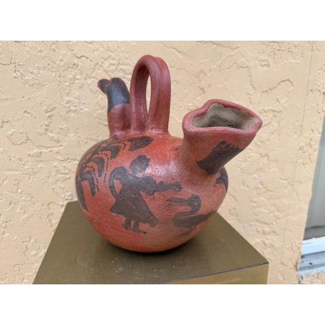 Folk Art Mexican Hand Crafted Folk Art Ewer For Sale - Image 3 of 7