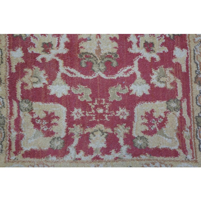Late 20th Century Ralph Lauren Turkish Red Beige Cross Weave Rug Runner Carpet Mat 47" For Sale - Image 5 of 13