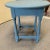 1970s 1970s Country Rustic Teal Painted Oval Side Table For Sale - Image 5 of 11