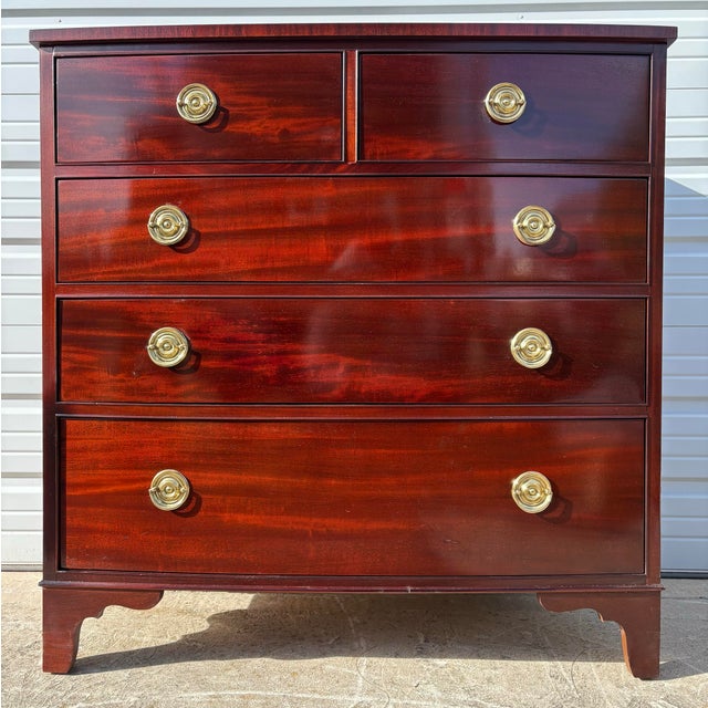1990s Baker Furniture Mahogany Chest of Drawers For Sale In Philadelphia - Image 6 of 11