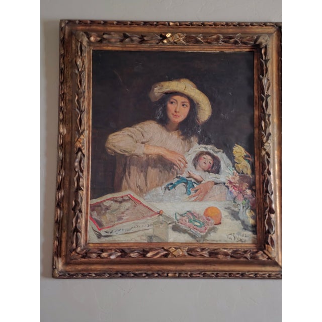 Beautiful vibrant Italian Painting by Vincenzo de Stefani(1859-1937) This has a date 1912 or 1922? This appears to be a...