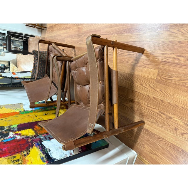 Nice Clean Pair of 1970’s Attributed to Arne Norell Sirocco Chairs in Brown Leather & Rosewood For Sale - Image 11 of 18