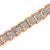 10K Rose Gold over .925 Sterling Silver 2.0 Cttw Diamond Fan-Shaped Overlapping Link Tennis Bracelet For Sale - Image 4 of 7