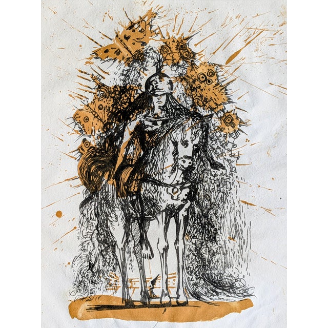 Salvador Dali, Knight with Butterflies, 1971, Engraving For Sale - Image 10 of 13