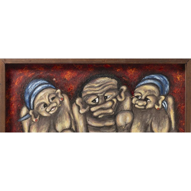 Samson Cossa, 1975, Oil Painting on Platex For Sale - Image 5 of 8