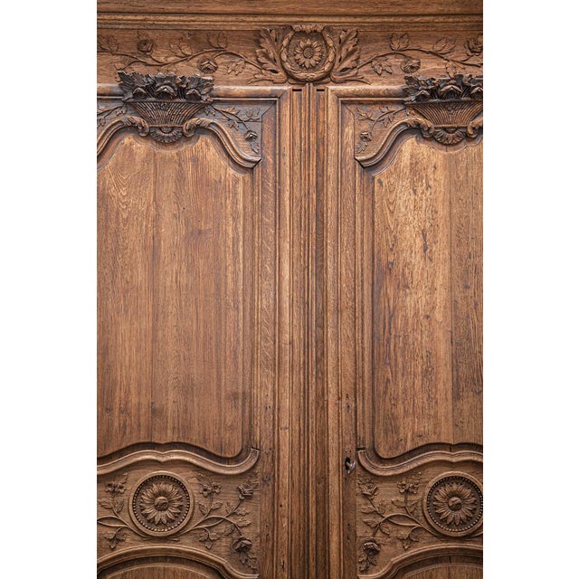 Antique French Marriage Armoire For Sale - Image 4 of 14