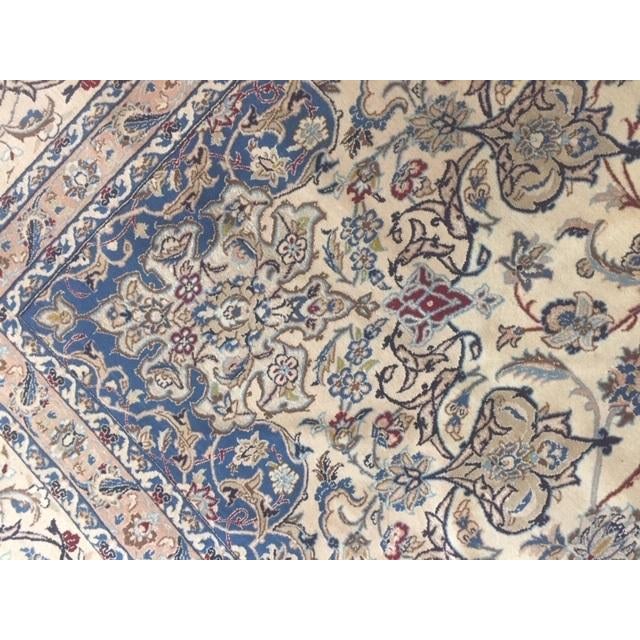 Textile 1970s Persian Nain Palace Carpet, 13'9" X 20'8" For Sale - Image 7 of 10