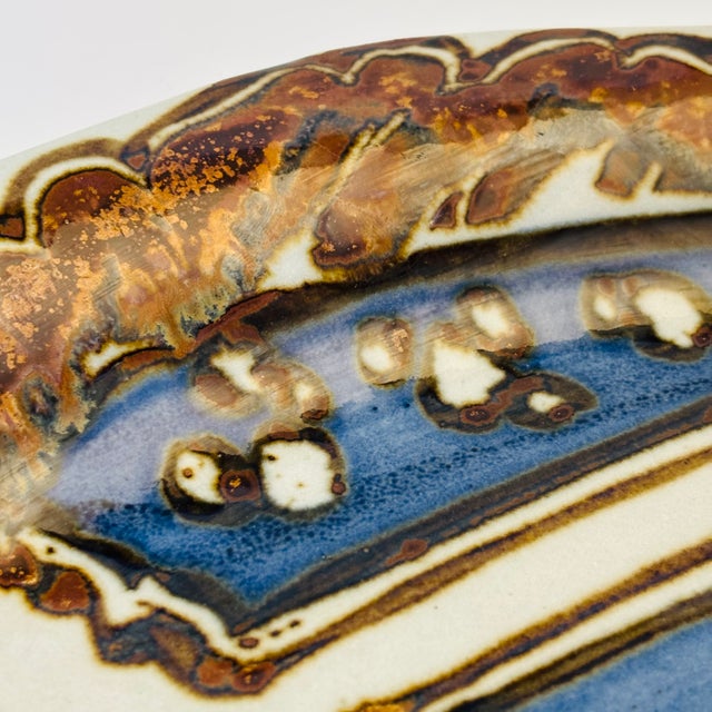 Vintage Large Ceramic Fish Platter, Hand Painted, Late 20th Century, Signed For Sale - Image 12 of 14