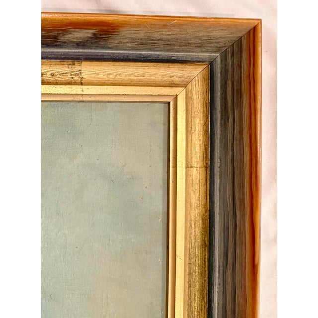 Mid 20th Century Mid-Century Original European Alpine Village Oil Painting on Board For Sale - Image 5 of 11