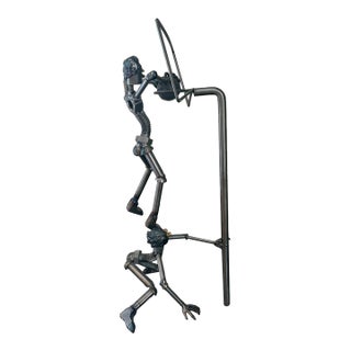 Mid 20th Century 22" Untitled Brutalist Basketball Dunk Sculpture Perfect for Man Cave or Sports Memorabilia Room For Sale
