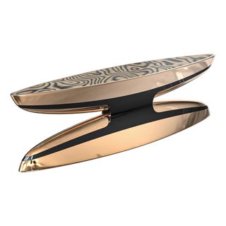 "Pera" Console With Bronze and Stainless Steel, Handmade For Sale