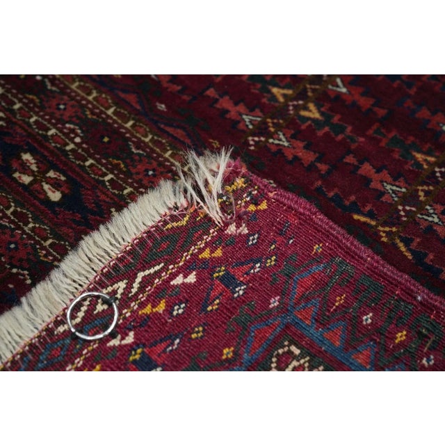 Wine Antique Yamud Rug 2'6'' x 5'0'' For Sale - Image 8 of 9