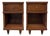 Vintage Pair of Walnut Nightstands For Sale