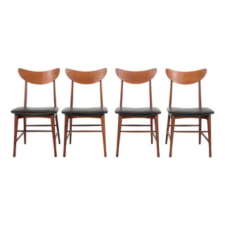 Dining Chairs in Teak, Denmark, 1960s, Set of 4 For Sale