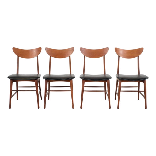 Dining Chairs in Teak, Denmark, 1960s, Set of 4 For Sale