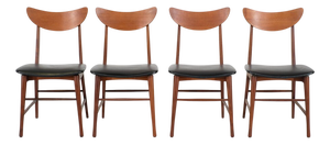 Dining Chairs in Teak, Denmark, 1960s, Set of 4