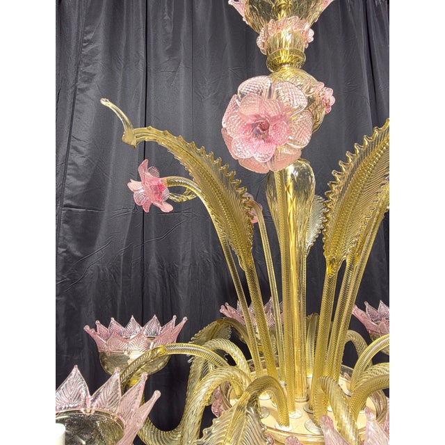 Murano Glass Chandeliers, 1980s, Set of 2 For Sale - Image 12 of 15