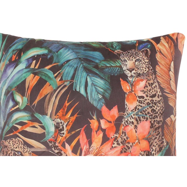 Bohemian Carruthe Printed Velvet Handmade Pillow For Sale In New York - Image 6 of 8