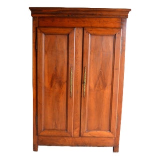 Antique Chestnut Wood Cabinet For Sale