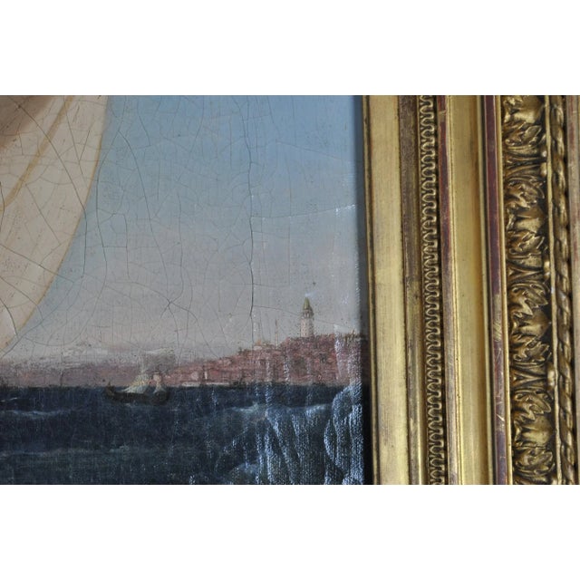 F Berré, HST Navire devant Constantinople, 19th Century, Oil on Canvas, Framed For Sale - Image 7 of 17