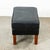 1960s Mid Century Danish Modern Ottoman Footstool Wood Black Leather Cushion MCM For Sale In Sacramento - Image 6 of 11
