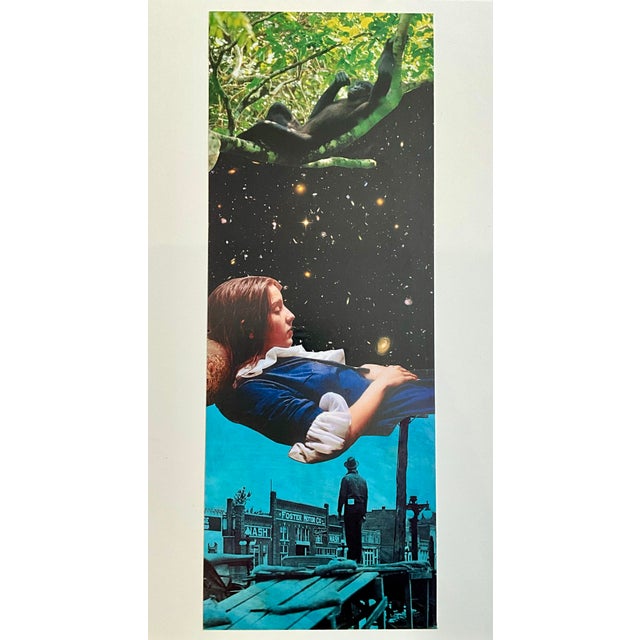 Late 20th Century Vintage Boho Original Surrealist Collage For Sale - Image 4 of 5