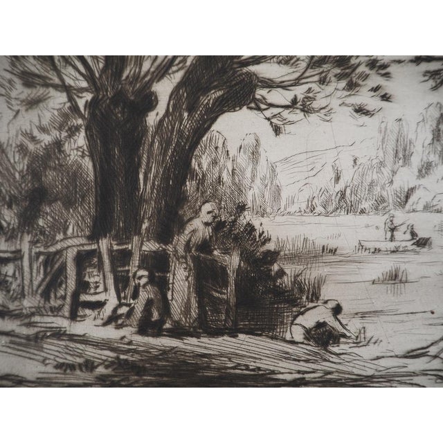 Maximilien Luce, Bathers, Fishermen and Walkers, 1895, Original Etching For Sale - Image 4 of 6