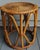 Mid Century Small Round Drum Bamboo Wicker Top Accent Table For Sale - Image 4 of 8